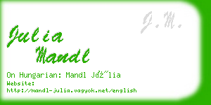 julia mandl business card